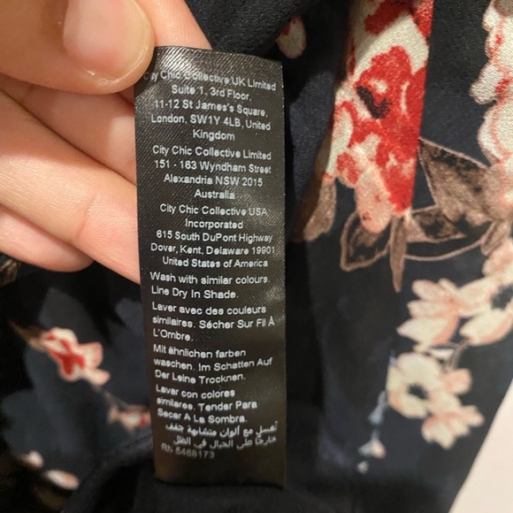 CITY CHIC Navy Dress size Small/16 Odette Bluebell - Picture 10 of 11